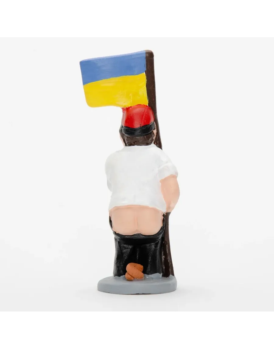 Hochwertige Caganer-Figur mit ukrainischer Flagge – Jetzt kaufen