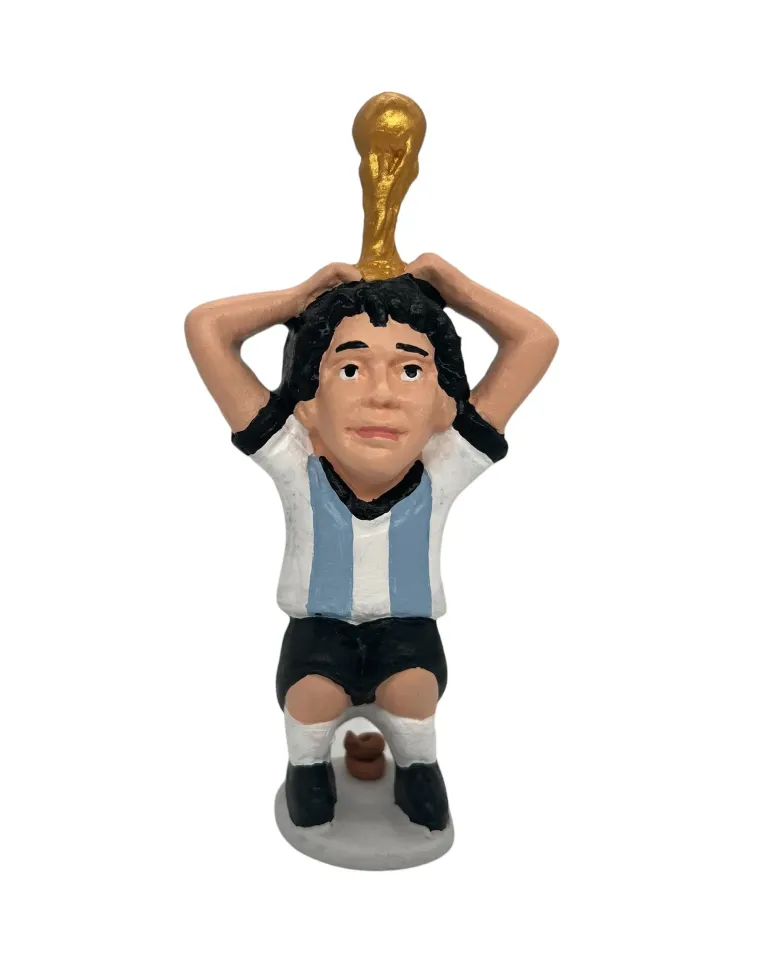 Figura de Caganer Maradona con Copa del Mundo - ¡Compra Ahora!