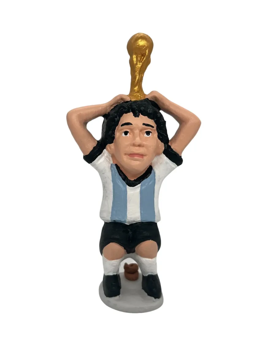 Figura de Caganer Maradona con Copa del Mundo - ¡Compra Ahora!