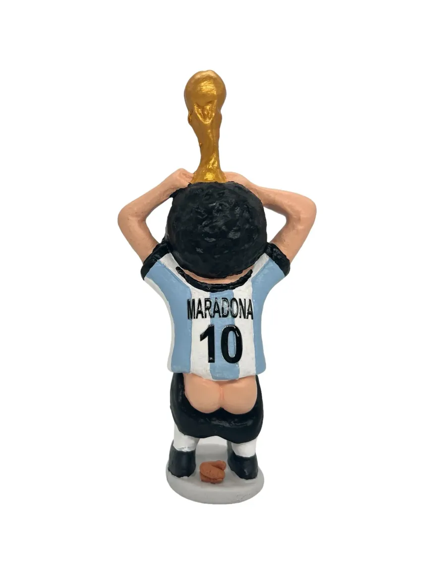 Figura de Caganer Maradona con Copa del Mundo - ¡Compra Ahora!