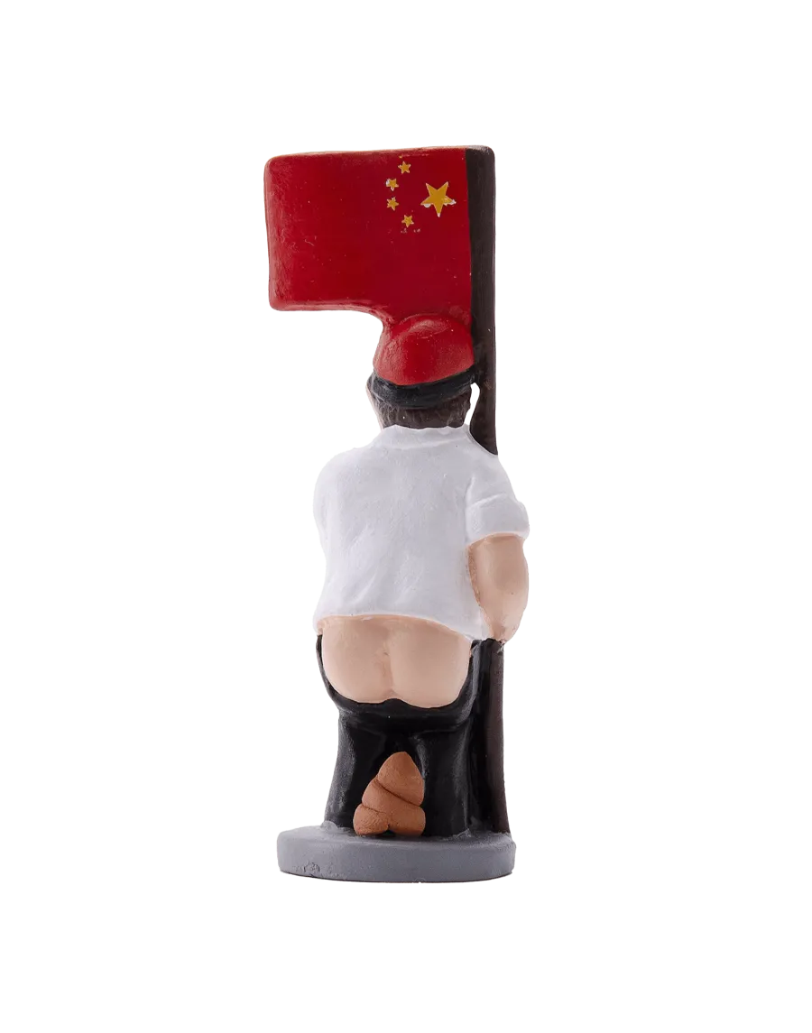 Figurine Caganer drapeau chinois de haute qualité - Achetez maintenant