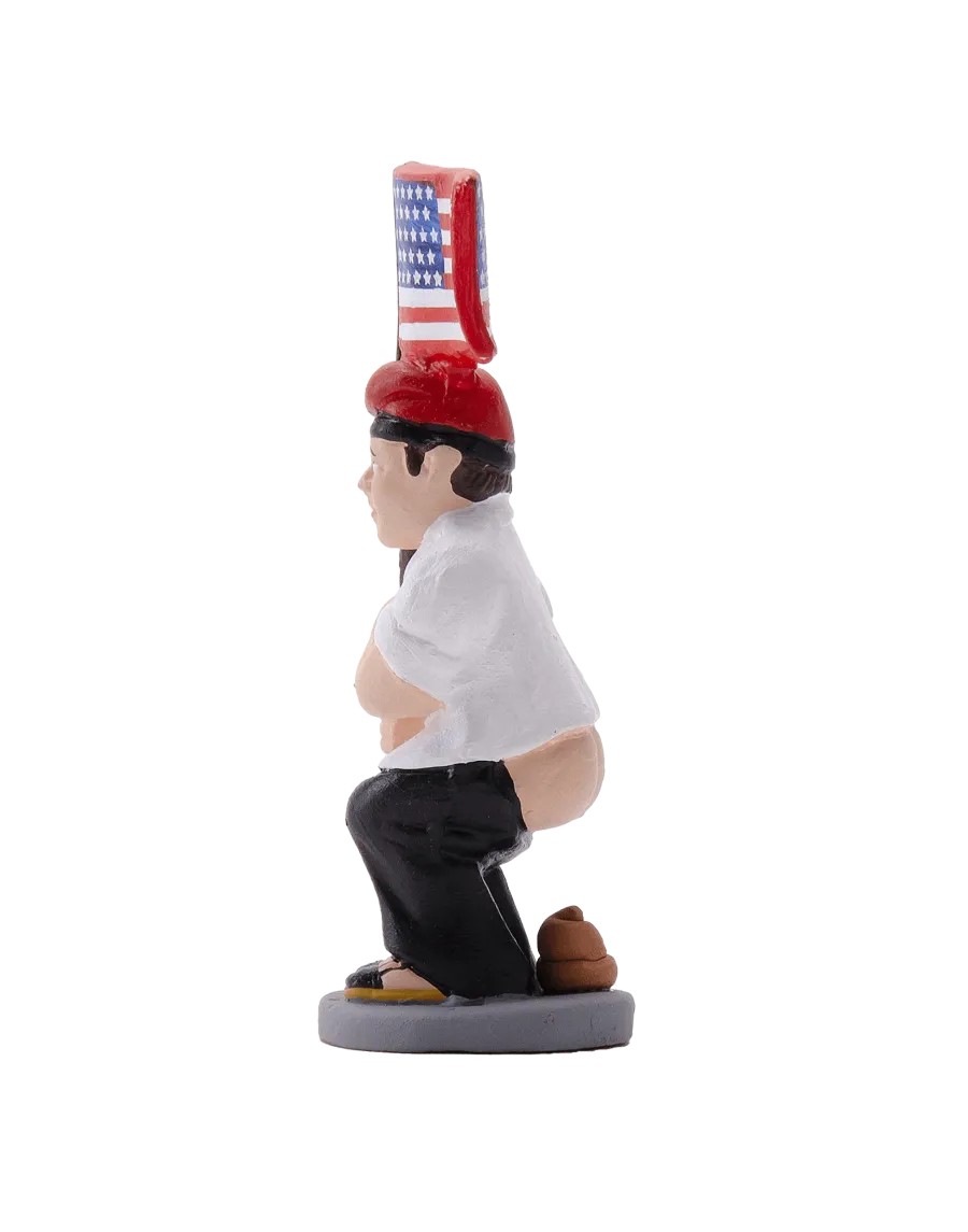 Hochwertige Caganer-Figur mit amerikanischer Flagge – Jetzt kaufen