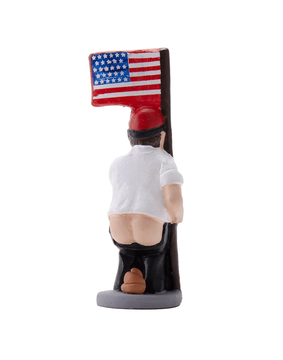 Hochwertige Caganer-Figur mit amerikanischer Flagge – Jetzt kaufen
