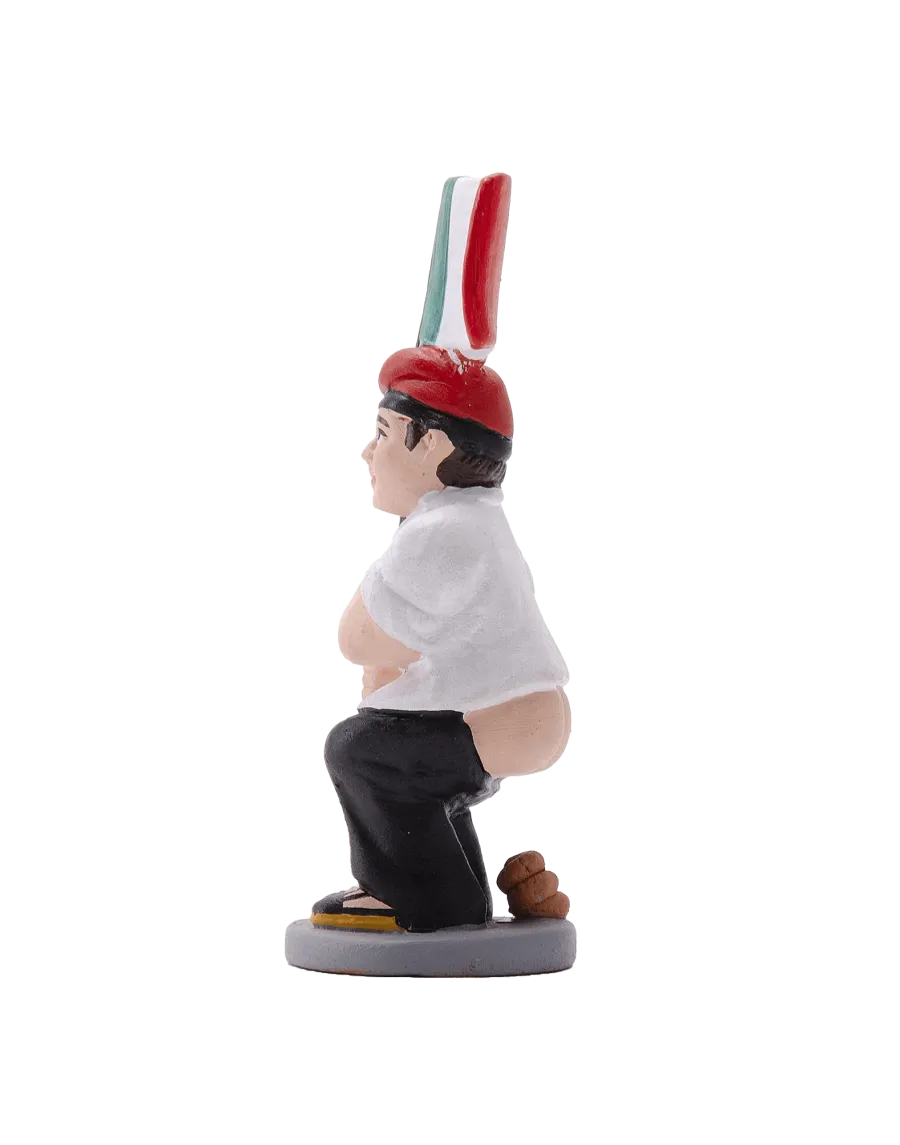 Hochwertige Caganer-Figur mit italienischer Flagge – Jetzt kaufen