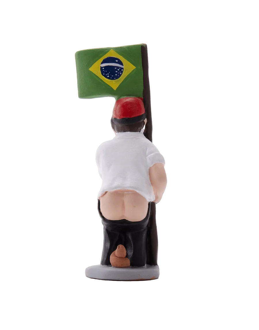 Hochwertige Caganer-Figur mit brasilianischer Flagge – Jetzt kaufen