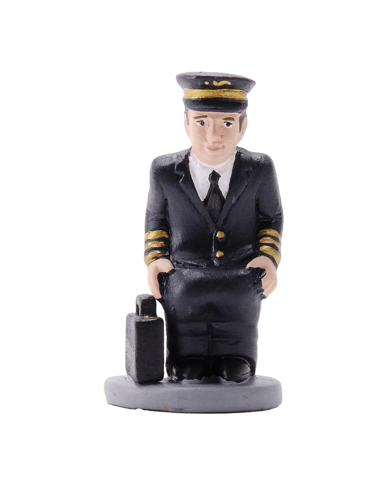 Figura de Caganer Piloto de Avión de Alta Calidad - Compra Ahora