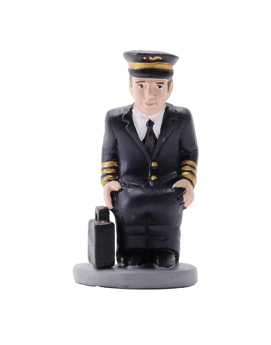 Figura de Caganer Piloto de Avión de Alta Calidad - Compra Ahora