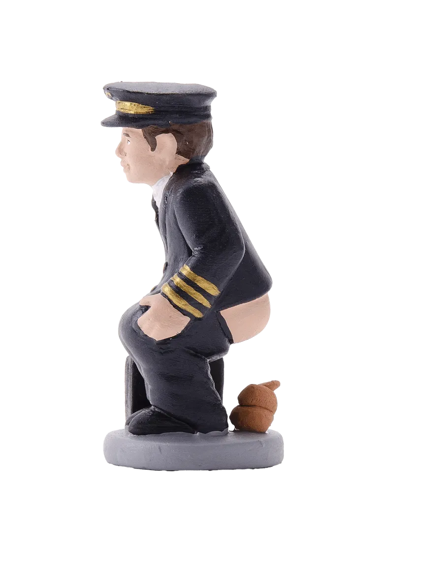 Figura de Caganer Piloto de Avión de Alta Calidad - Compra Ahora