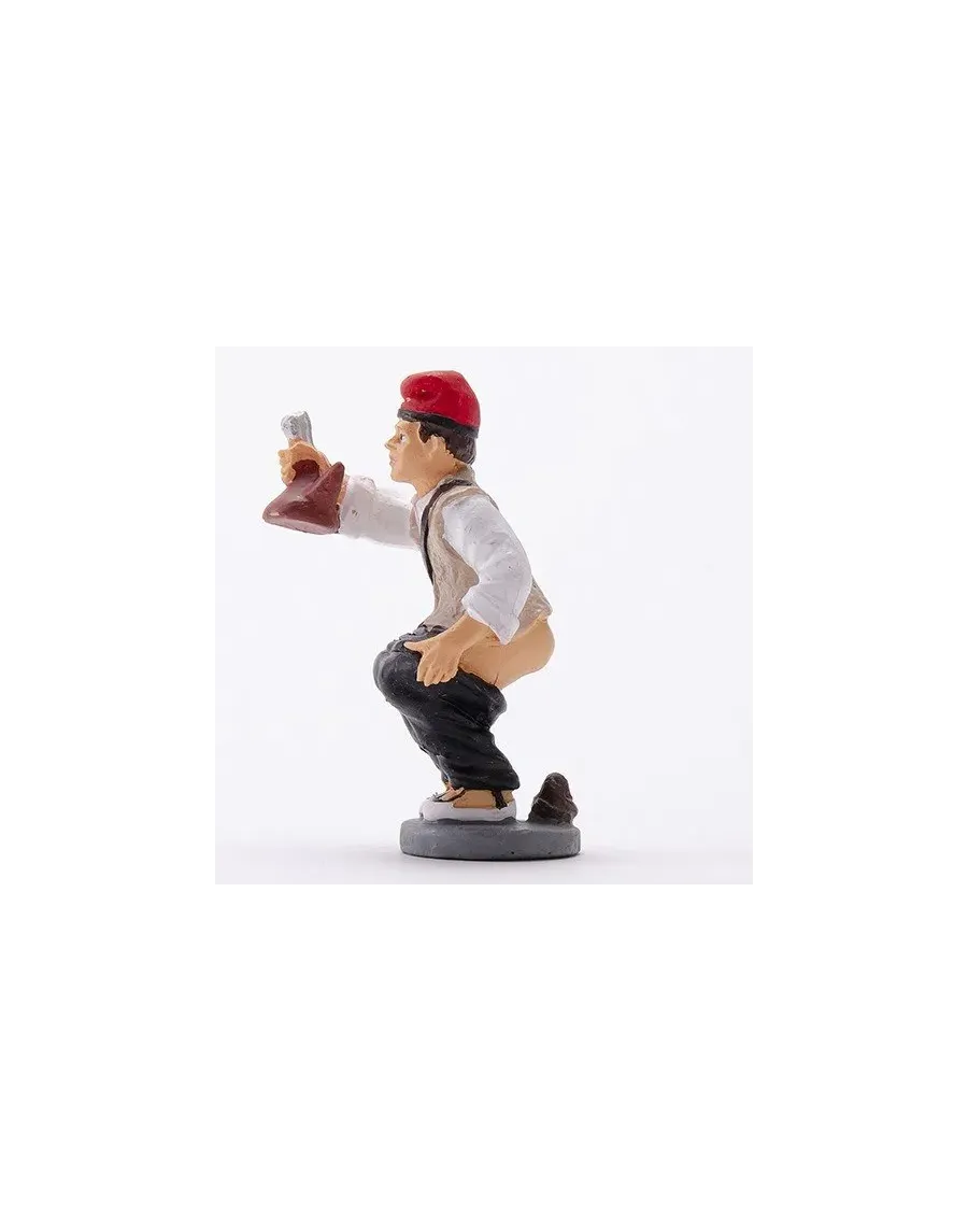 Figurine de paysan catalan de haute qualité, Caganer avec Porrón - Acheter maintenant